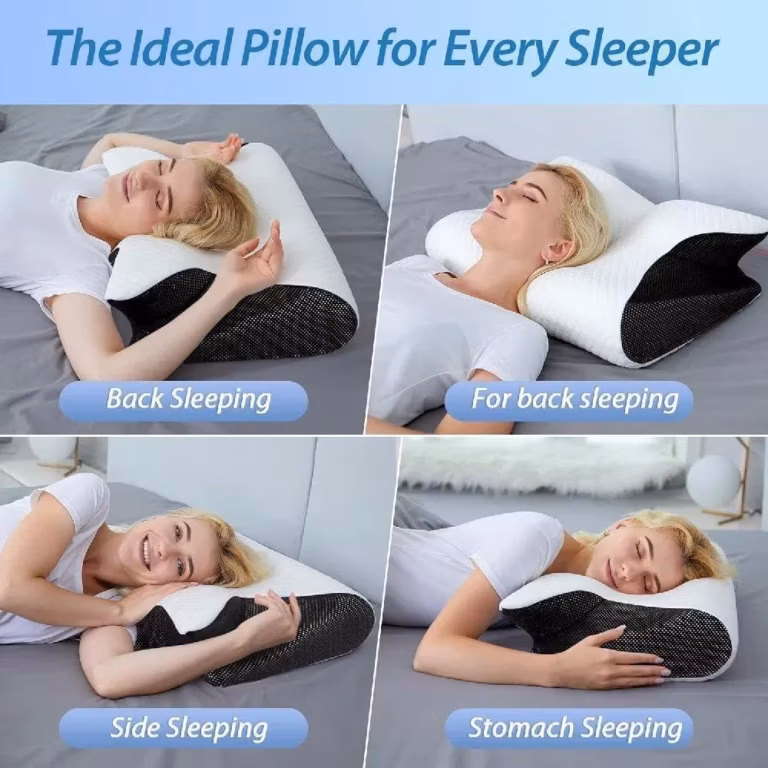 Ergonomic cervical pillow design to support neck alignment